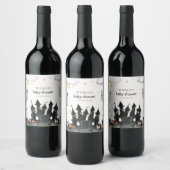 かわいいリトルブー幽霊ハウスベビーシャワー ワインラベル (ボトル)