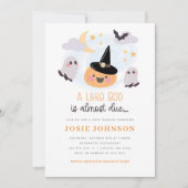 かわいいリトルブー ハロウィン ベイビーシャワー 招待状 (正面)