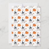 かわいいリトルブー パンプキンとゴースト ベイビーシャワー 招待状 (裏面)