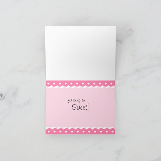 かわいいリトルベアのカスタムカード サンキューカード (内部)