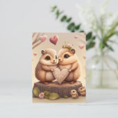 かわいいリトルベアの漫画 ポストカード (スタンド正面)