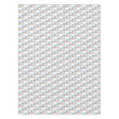 かわいいリトルベビーユニコーンパステルレインボカラー テーブルクロス (正面)