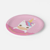 かわいいリトルベビーユニコーン1st誕生日パーティープレート ペーパープレート (アングル)