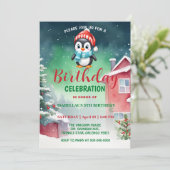 かわいいリトルペンギンのクリスマスの誕生日の男の子 セーブザデート (スタンド正面)