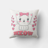 かわいいリトルホワイト子猫 クッション (裏面)