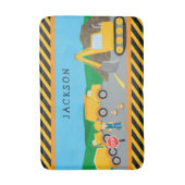 かわいいリトルボーイ建築車モノグラムの両 バスマット (正面縦)