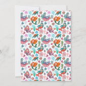 かわいいリトルマーメイドの誕生日招待状 招待状 (裏面)