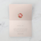 かわいいリトルメロン ウォーターカラー ブラッシュ ベビーシャワー サンキューカード (内部)