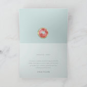 かわいいリトルメロン ウォーターカラー ブルー ベイビーシャワー サンキューカード (内部)