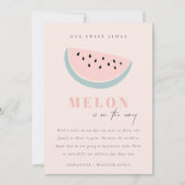 かわいいリトルメロン ピンクブッシュガール 発表 招待状 (正面)