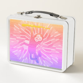 かわいいリトルモンキーデザイン メタルランチボックス