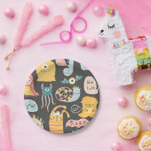 かわいいリトルモンスターズパーティープレート ペーパープレート (パーティー)