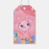 かわいいリトルモンスター子供の誕生日 ギフトタグ (裏面)