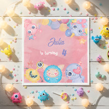 かわいいリトルモンスター子供の誕生日