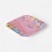 かわいいリトルモンスター子供の誕生日 ペーパープレート (傾斜あり)