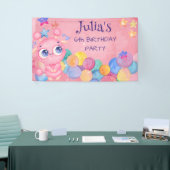 かわいいリトルモンスター子供の誕生日 横断幕 (トレードショー)