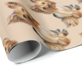 かわいいリトルヨークシャーテリアヨークシャーテリアペット ラッピングペーパー (ロールコーナー)