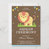 かわいいリトルライオンアシカ 招待状 (正面)