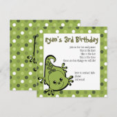 かわいいリトルリザード 招待状 (正面/裏面)