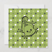 かわいいリトルリザード 招待状 (裏面)