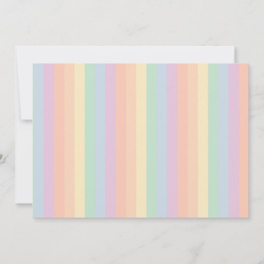 かわいいリトルレインボーサンシャインベビー誕生日写真 招待状 (裏面)