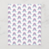 かわいいリトルレインボーバジェットベビーシャワー招待状 (裏面)