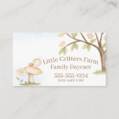 かわいいリトルレディバグチャイルドケアプロフェッショナル 名刺 (正面)