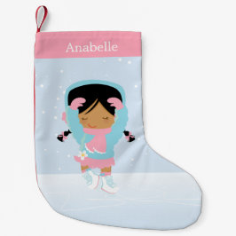かわいいリトル姿スケーターパーソナライズされた スモールクリスマスストッキング