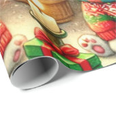 かわいいリトル子猫コレクションクリスマス ラッピングペーパー (ロールコーナー)