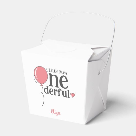 かわいいリトル恋しく思オネダーフル第1誕生日バラ フェイバーボックス (正面サイド)