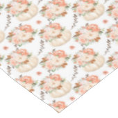 かわいいリトル赤面ピンククリームカボチャ秋テーマ テーブルクロス (アングル)