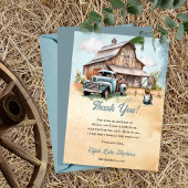 かわいいリトル農家誕生日パーティー サンキューカード