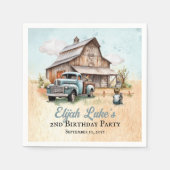 かわいいリトル農家2nd誕生日パーティー スタンダードカクテルナプキン (正面)