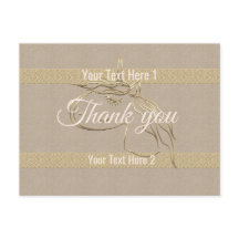 かわいいリネン風 ゴールドストライプ ユニコーン ありがとう