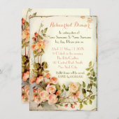 かわいいリハーサルのディナー 招待状 (正面/裏面)