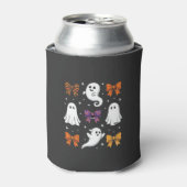 かわいいリボンのハロウィーンゴースト デザイン_1 缶クーラー (缶正面)