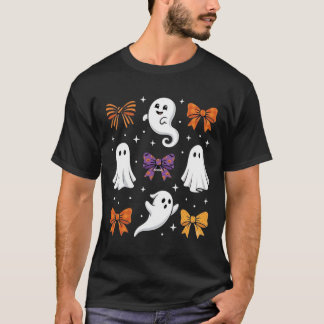 かわいいリボンのハロウィーンゴースト デザイン_1 Tシャツ