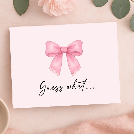 かわいいリボンサプライズホリデーバケーションリビールカード シーズンカード