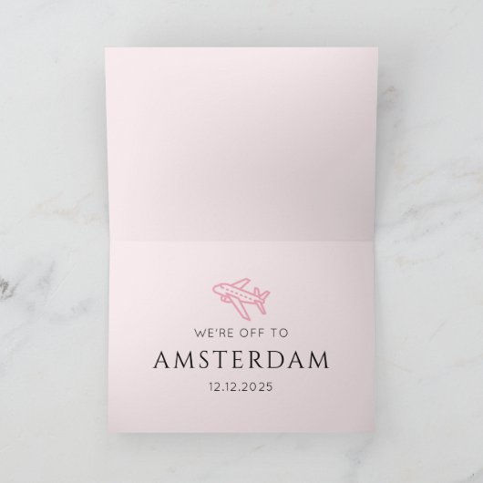 かわいいリボンサプライズホリデーバケーションリビールカード シーズンカード (内部)