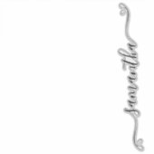 かわいいリボンシグネチャー名前スーツケース シール (正面)