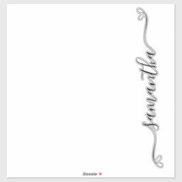 かわいいリボンシグネチャー名前スーツケース シール