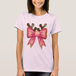 かわいいリボンデザインの女子用Tシャツ Tシャツ