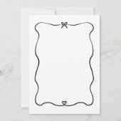 かわいいリボンハート ミニマルな卒業パーティー 招待状 (裏面)