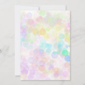 かわいいリャマの楽しいカラフルな子供の誕生日パーティー 招待状 (裏面)