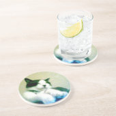 かわいいリラックスした子猫 コースター (側面)