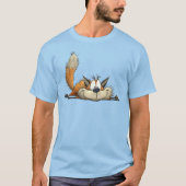 かわいいリラックスした狐のキャラクター Tシャツ (正面)