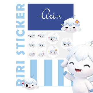 かわいいリリリアクション絵文字ステッカーシート ラベル