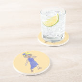 かわいいリリリカルなダンサーガールダンススタジオ先生ギフト コースター (側面)