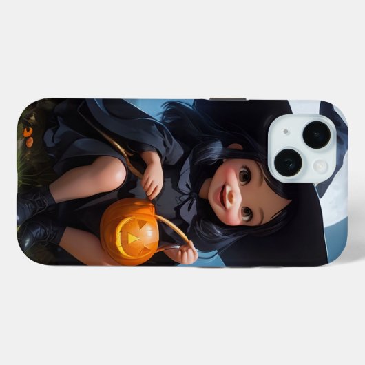 かわいいリル魔女 Case-Mate iPhoneケース (裏面 (横))