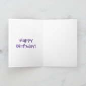 かわいいリングテールキツネザル踊り漫画イラストレーション カード (内部)